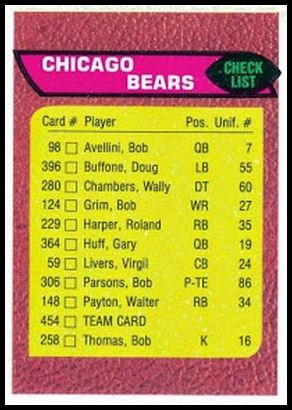 454 Chicago Bears
